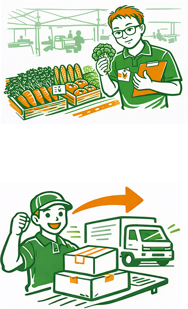 Procurement and shipping illustration